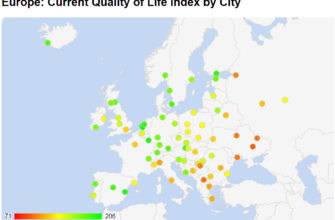 Рейтинг качества жизни по городам Европы по версии Numbeo